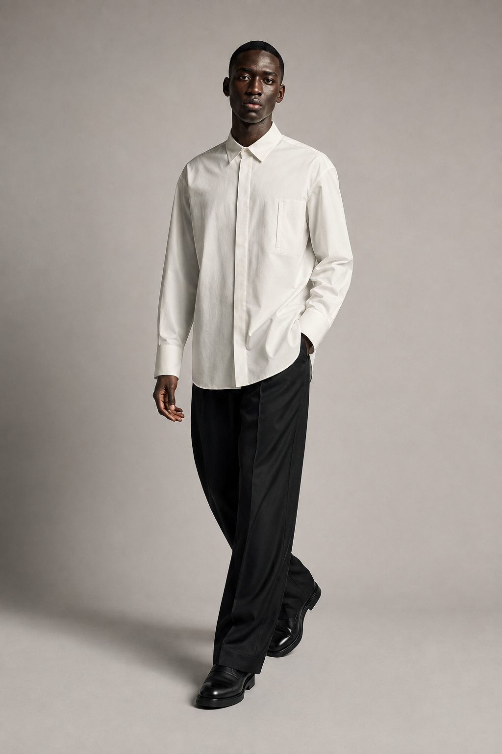 Architectural Oversized Poplin Shirt