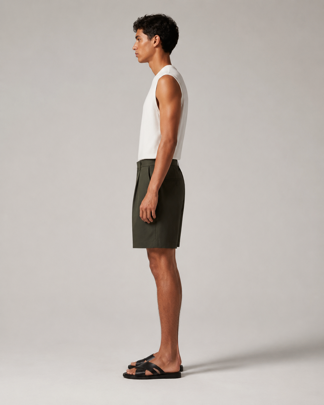 Double-Pleat Tailored Shorts