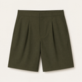 Double-Pleat Tailored Shorts