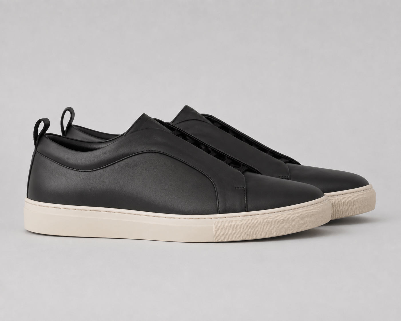 Asymmetric Leather Sneakers