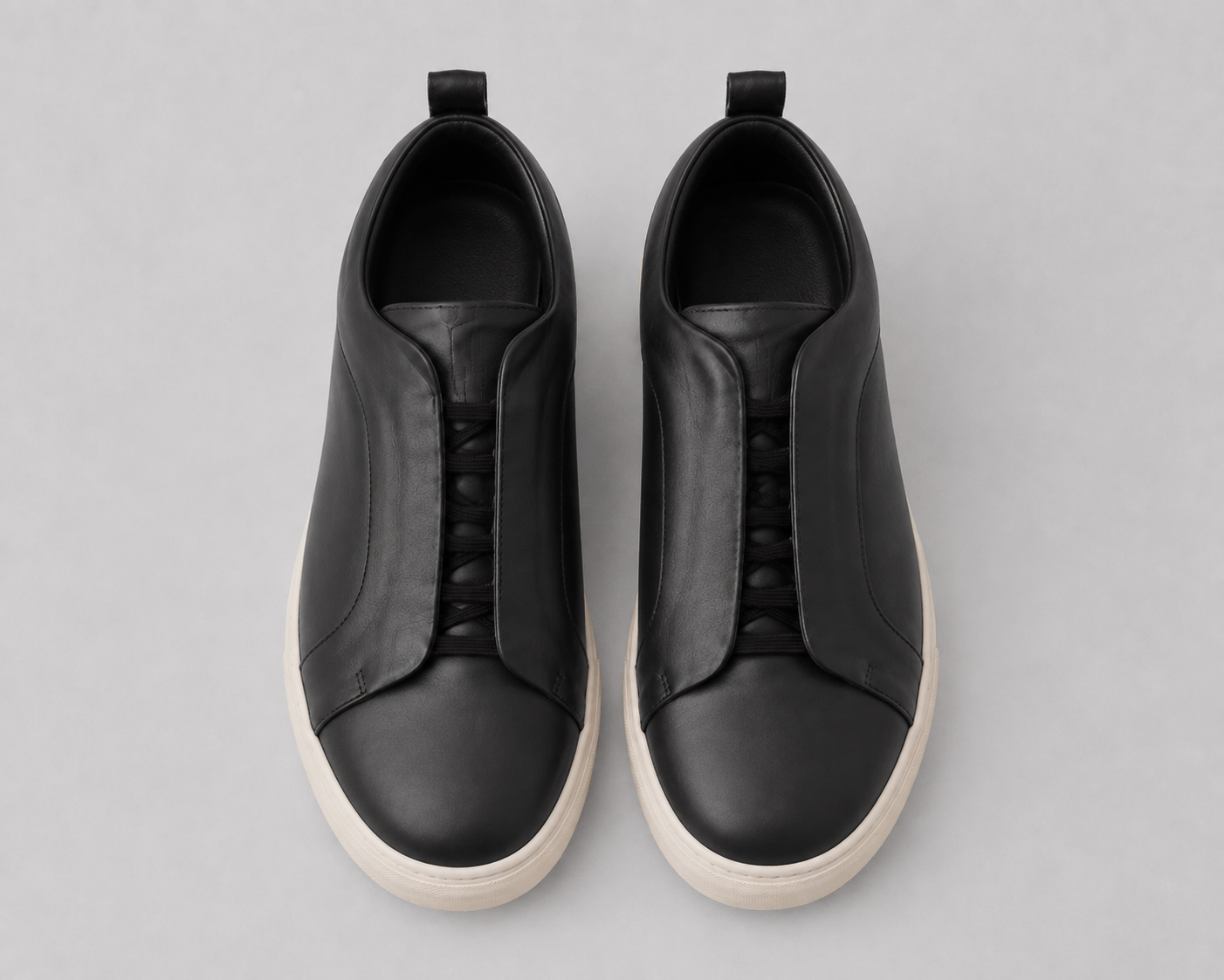 Asymmetric Leather Sneakers