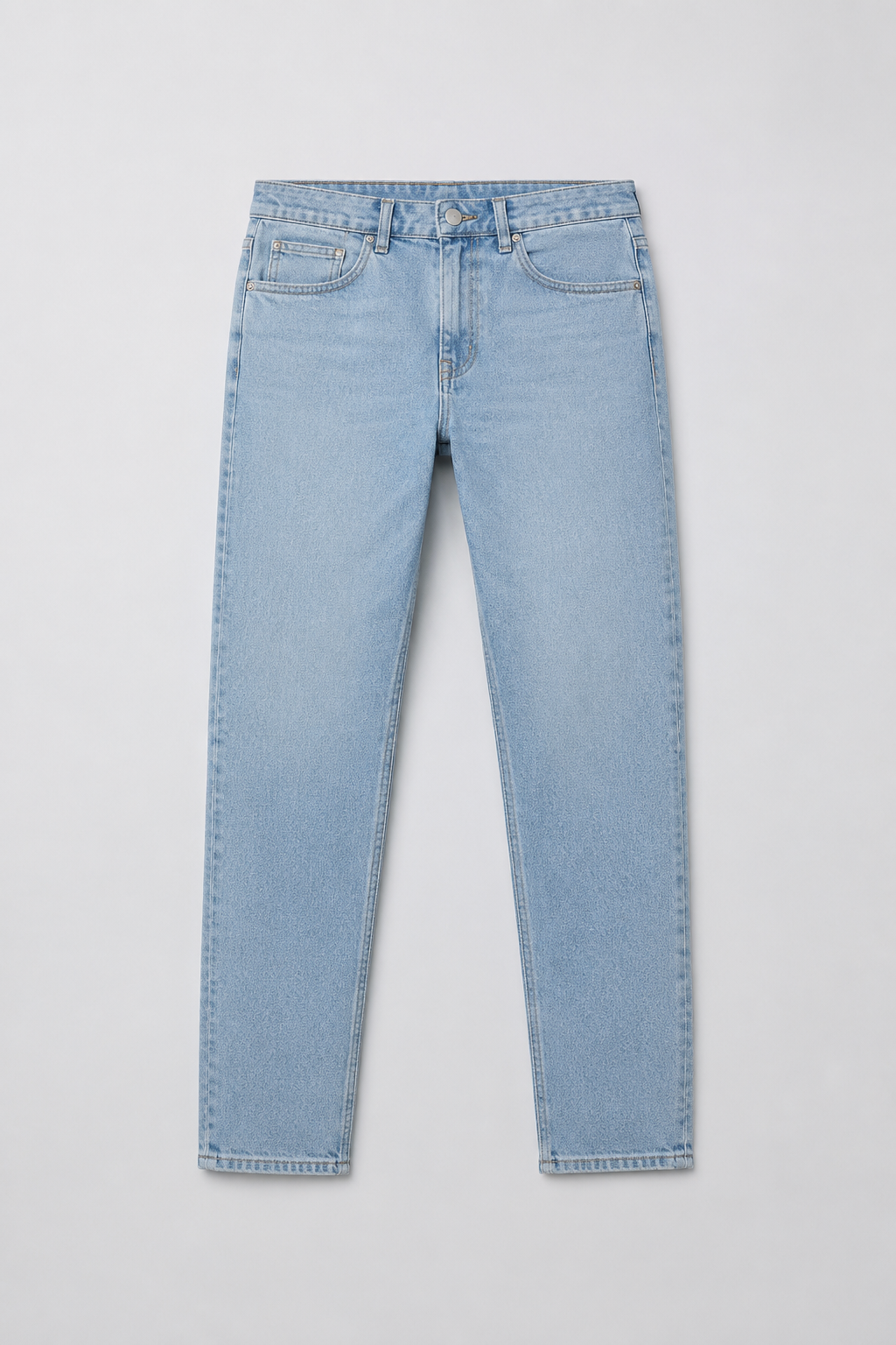 Slim-Tapered Washed Denim Jeans