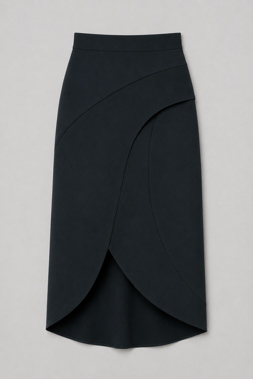 Architectural Asymmetric Wrap Skirt